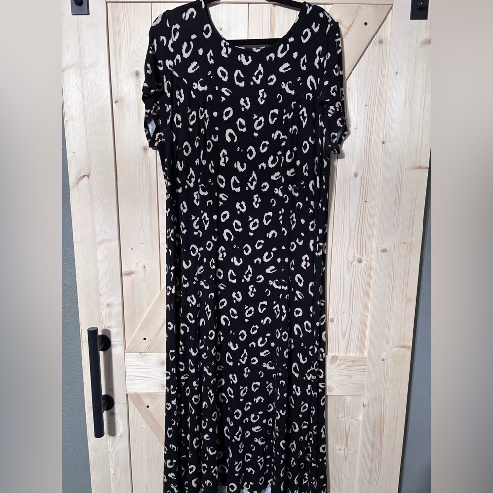 Torrid size 2 Leopard Print Black Dress